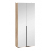 Шкаф для одежды Порто 366 с 2 зеркальными дверями (Яблоня Беллуно, Графит)